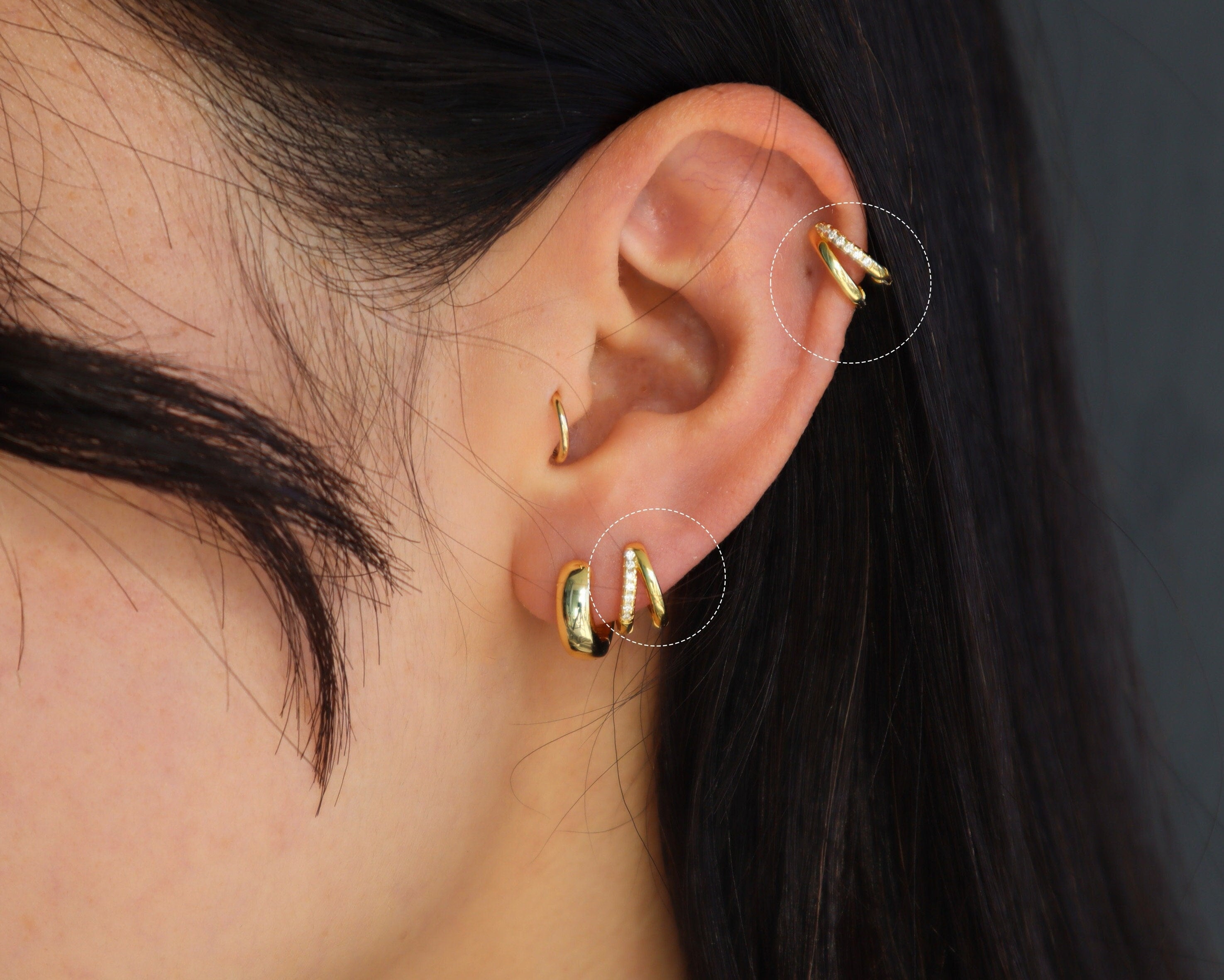 Double Helix Hoop Earring – HintFineJewelry - Main Image
