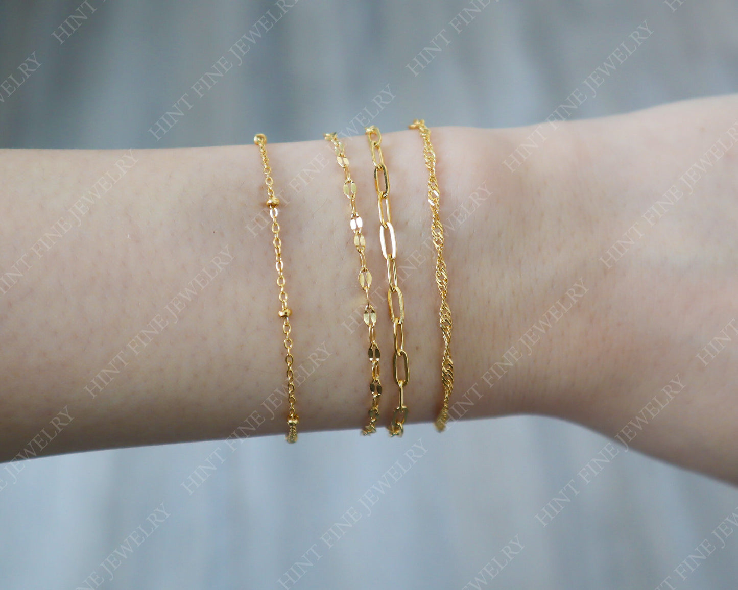 WaterProof-18k gold stainless steel Bracelets, waterproof tarnish resistant bracelet, minimalist bracelet