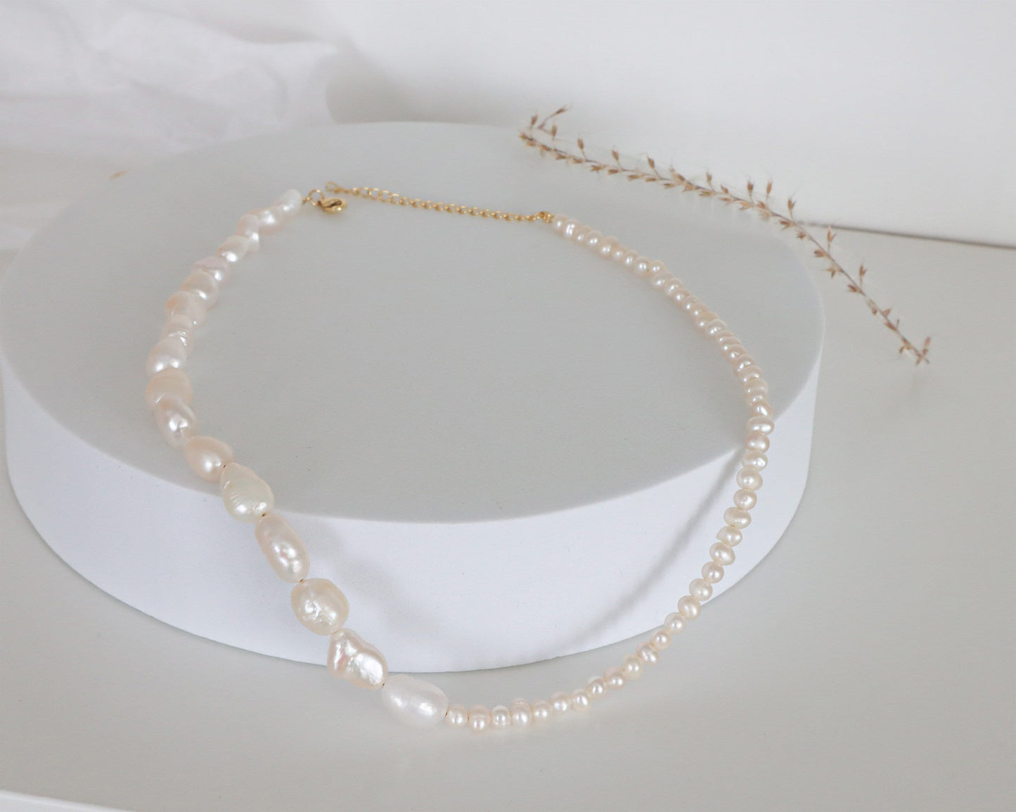 WaterProof-Mix Irregular Pearl Necklace Women, Real Freshwater Pearl Necklace Men, Baroque Pearl Necklace, Gift for Her, Gift for Him