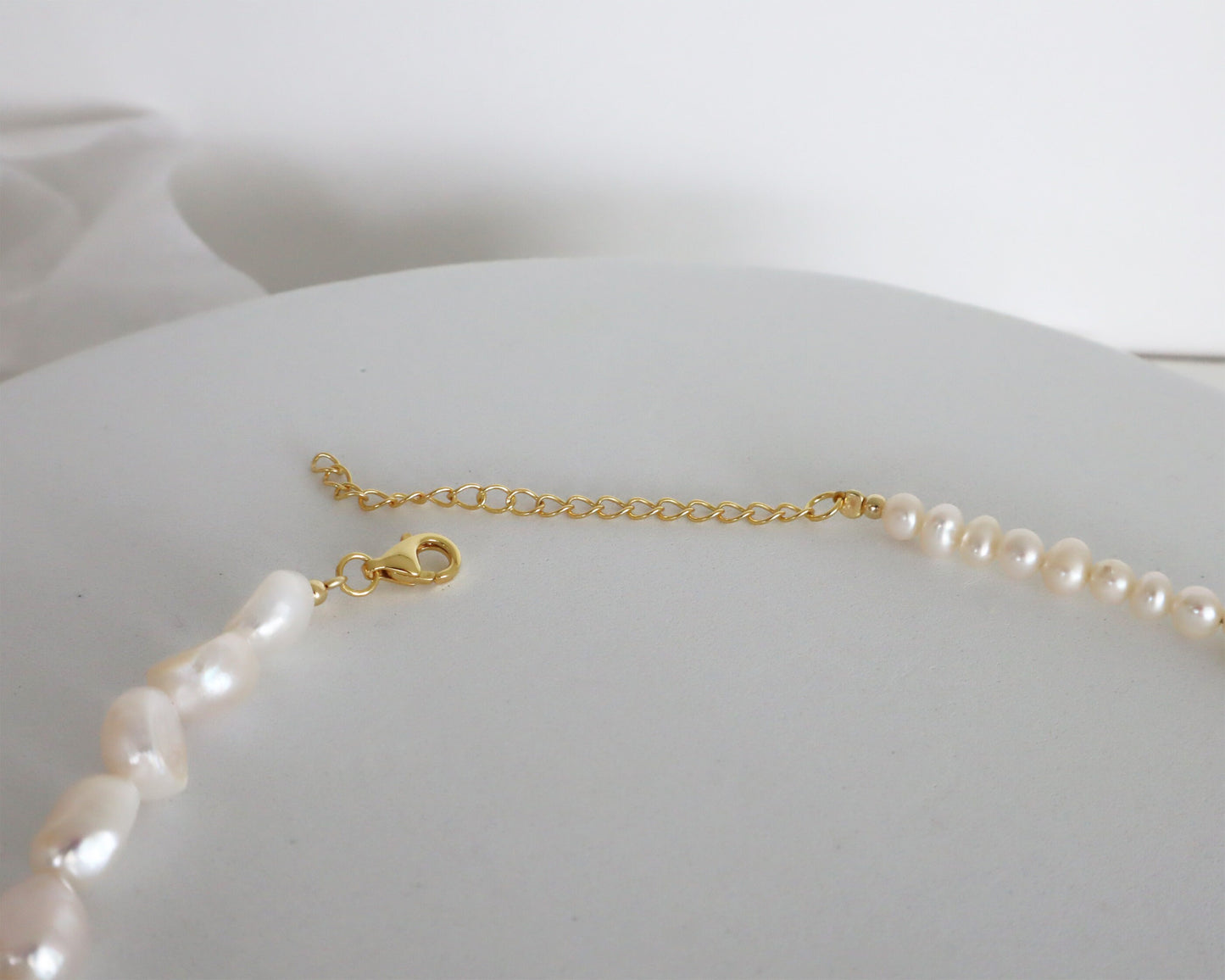 WaterProof-Mix Irregular Pearl Necklace Women, Real Freshwater Pearl Necklace Men, Baroque Pearl Necklace, Gift for Her, Gift for Him