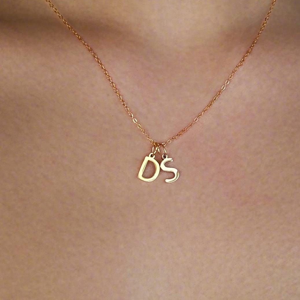 Waterproof-Gold Tiny Dainty Initial stainless steel Necklace, Personalized Letter Necklace, WATERPROOF, Initial Necklace,Gift For Her