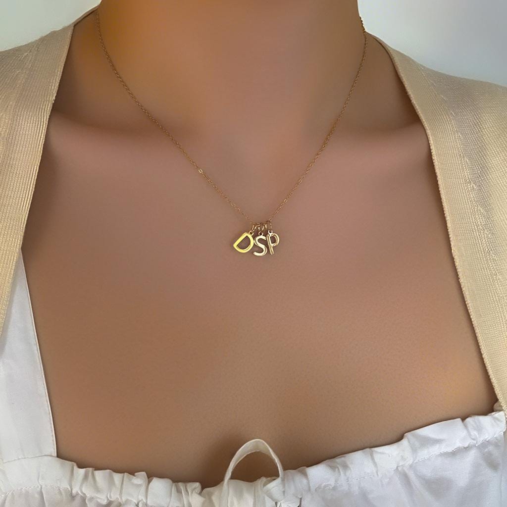 Waterproof-Gold Tiny Dainty Initial stainless steel Necklace, Personalized Letter Necklace, WATERPROOF, Initial Necklace,Gift For Her