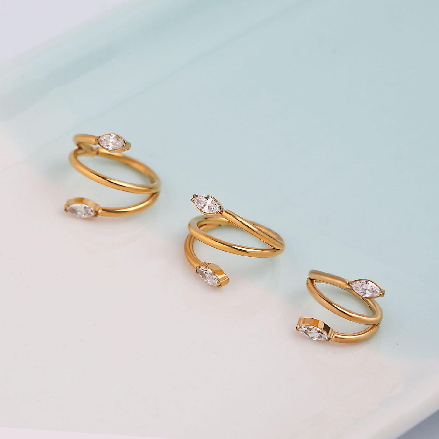 WaterProof-16G G23 Titanium Hinge Hoop • conch earrings • cartilage hoop • Titanium Hinge Hoop • Hinged Segment Ring • Helix Earring Hoop
