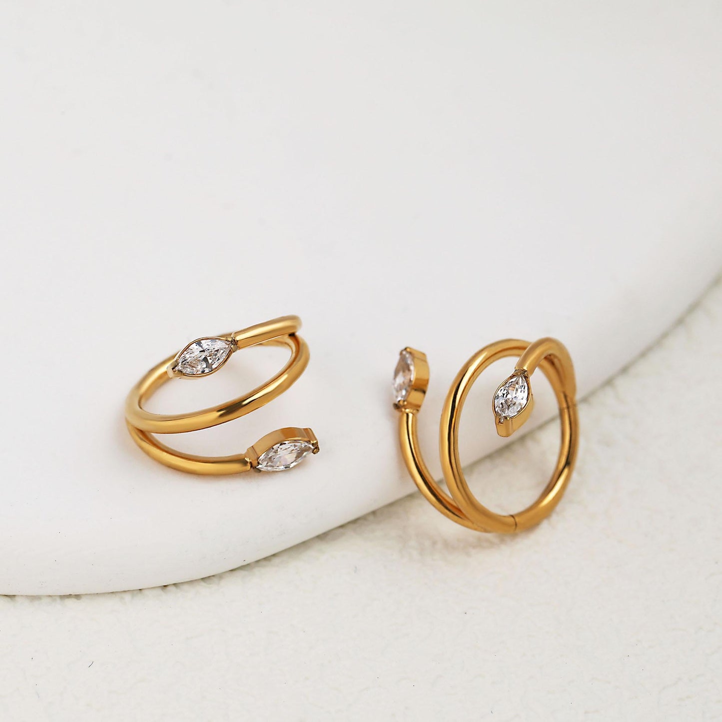 WaterProof-16G G23 Titanium Hinge Hoop • conch earrings • cartilage hoop • Titanium Hinge Hoop • Hinged Segment Ring • Helix Earring Hoop