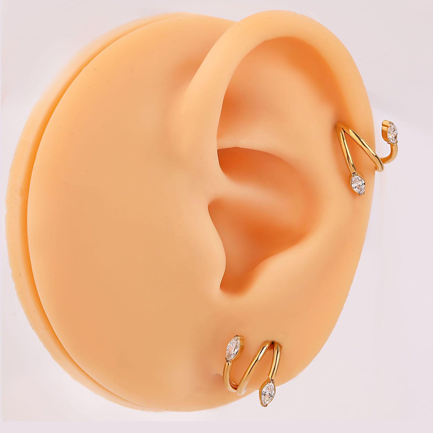 WaterProof-16G G23 Titanium Hinge Hoop • conch earrings • cartilage hoop • Titanium Hinge Hoop • Hinged Segment Ring • Helix Earring Hoop