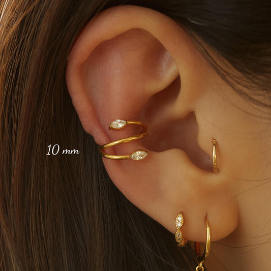 WaterProof-16G G23 Titanium Hinge Hoop • conch earrings • cartilage hoop • Titanium Hinge Hoop • Hinged Segment Ring • Helix Earring Hoop