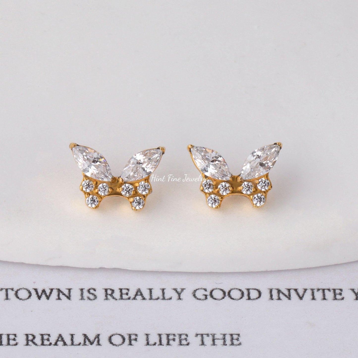 WaterProof-16G G23 Titanium butterfly Internally Threaded flatback Labret • tragus stud • conch earrings • cartilage helix stud