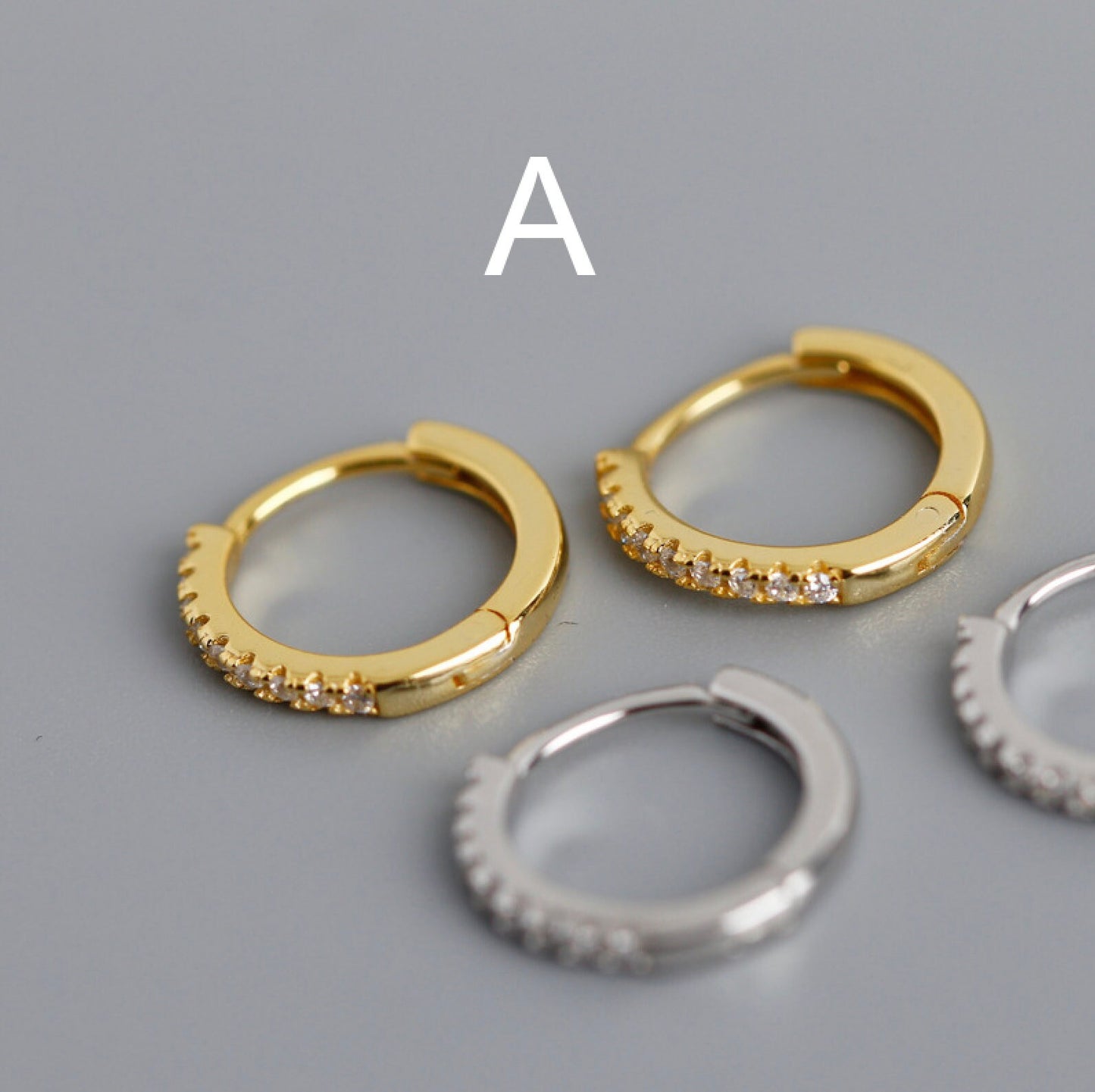 PAVE CLOVER EARRING SET