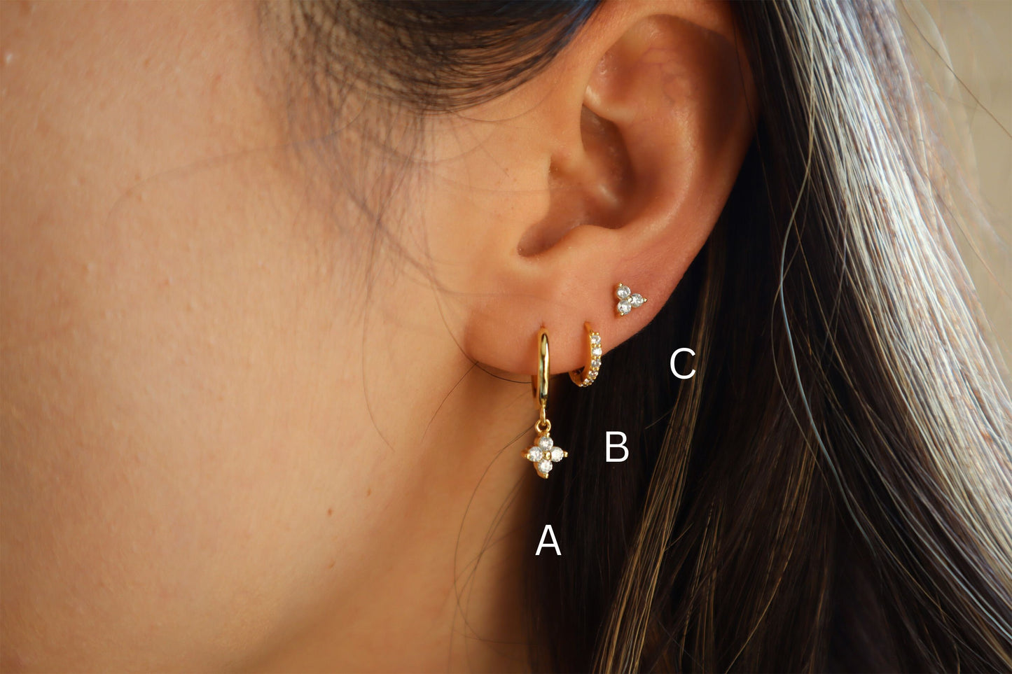 CLOVER FLOWER EARRING SET 2.0